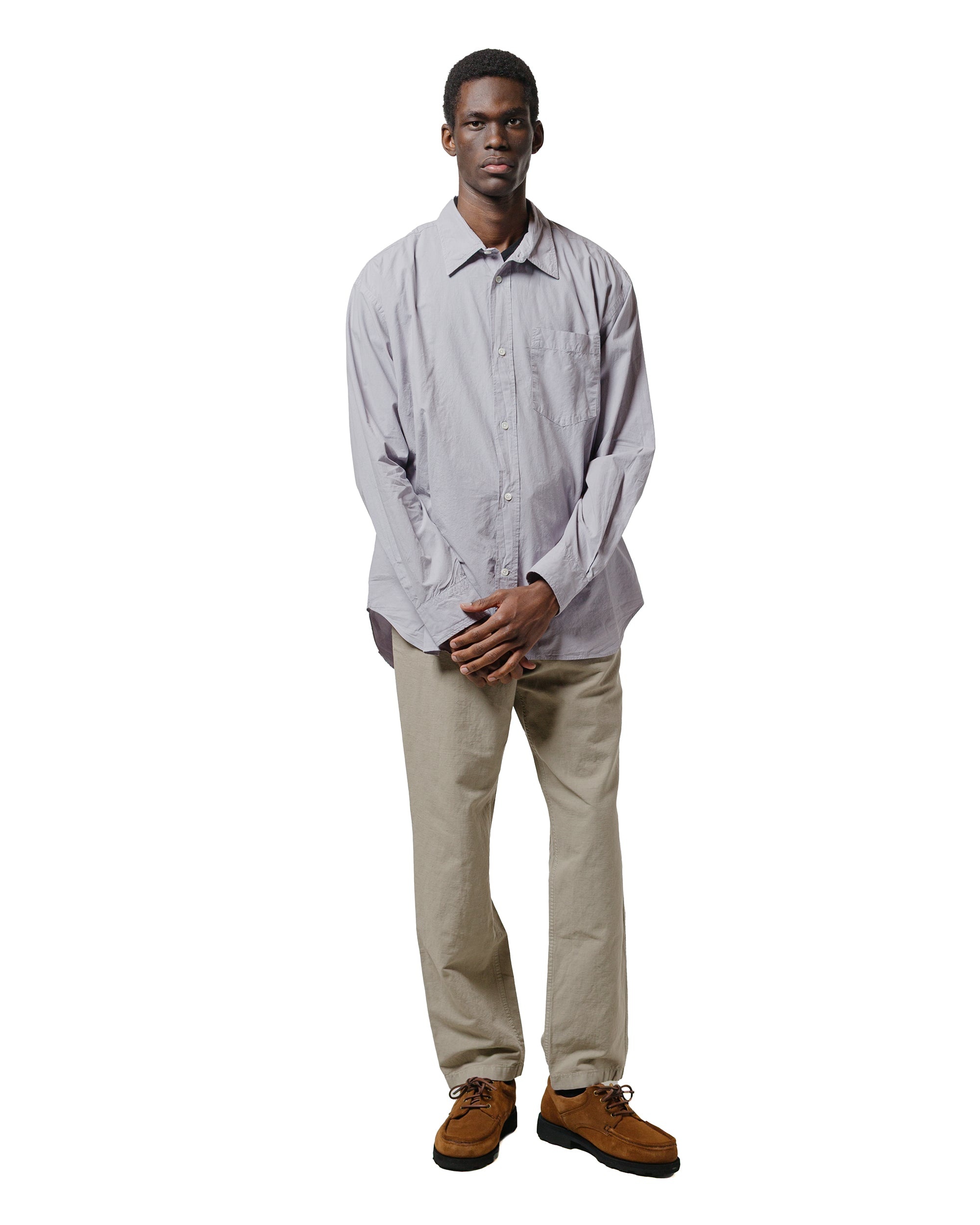 Mo Cotton Tencel Shirt Crocus Purple - 4