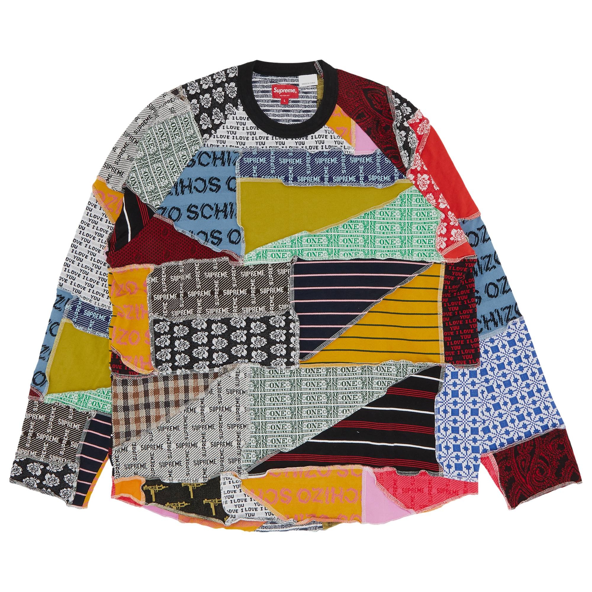 Supreme Patchwork Jacquard Long-Sleeve Top 'Multicolor' - 1