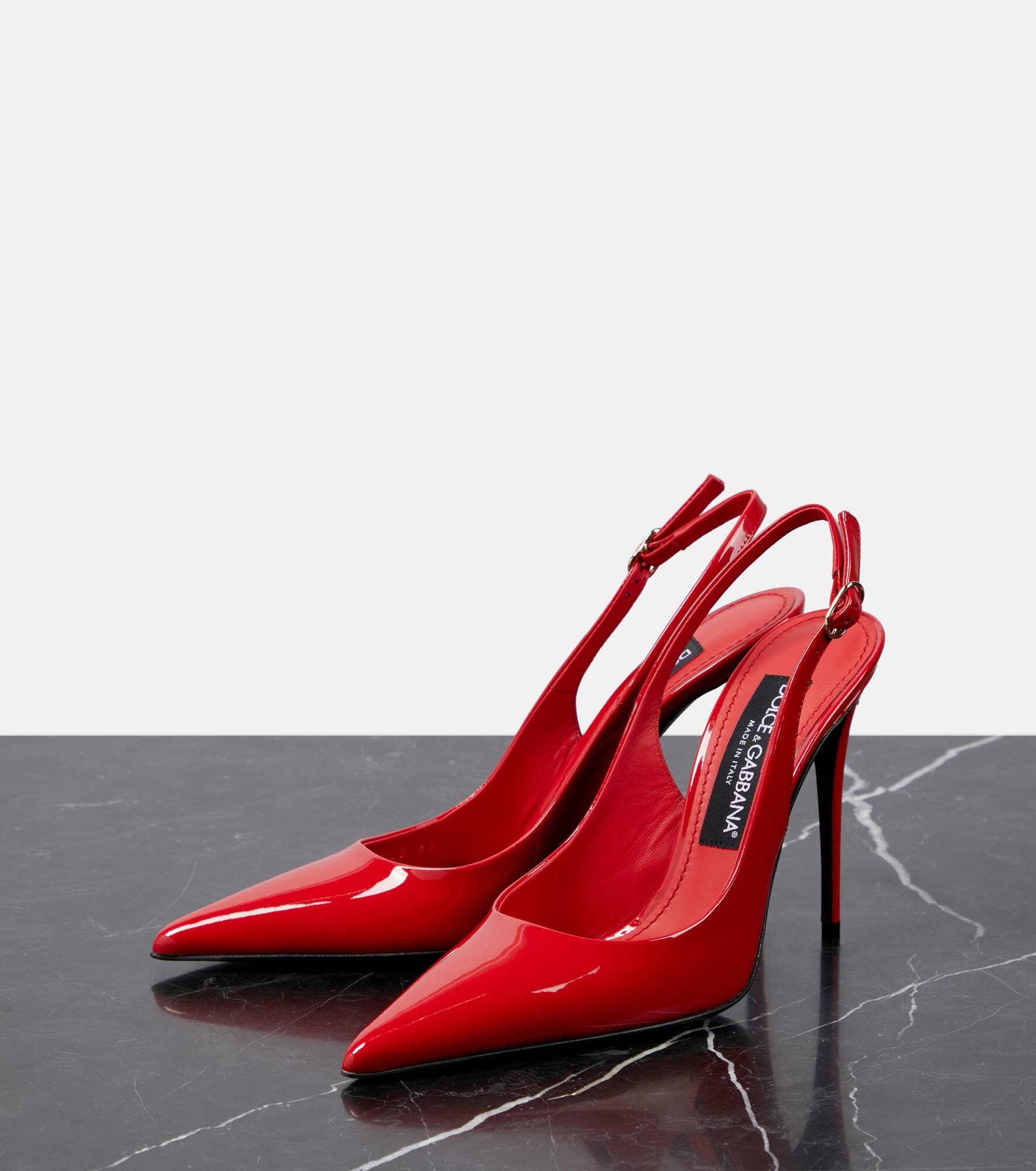 DG patent leather slingback pumps - 5