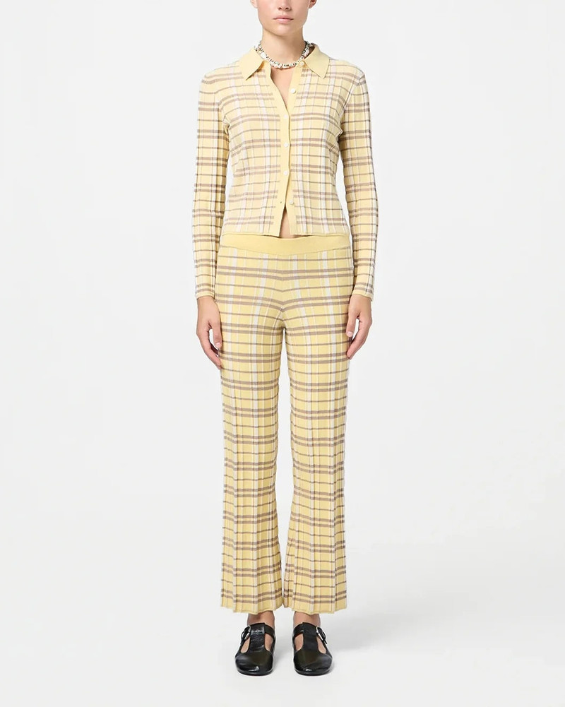 GUEST IN RESIDENCE PLAID FLARE PANT BUTTER COMBO outlook