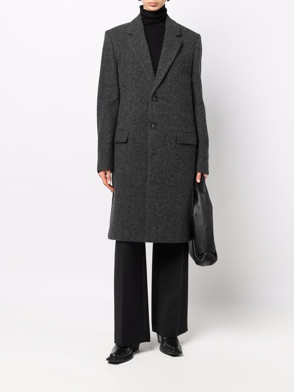 single-breasted  wool coat - 3