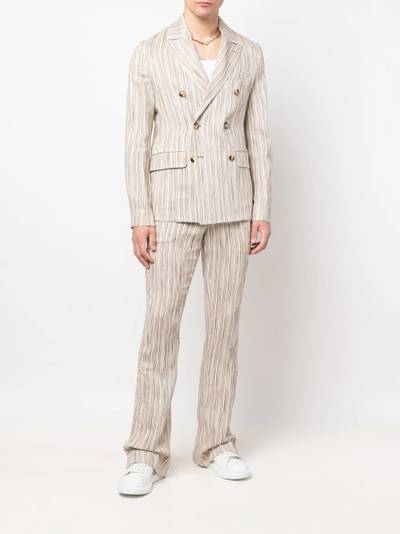 AMIRI striped double-breasted blazer outlook