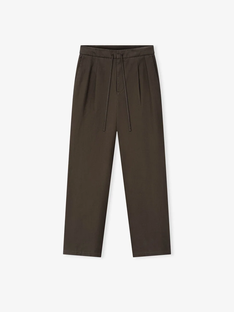 Cotton Canvas Pleat Front Pant - 1