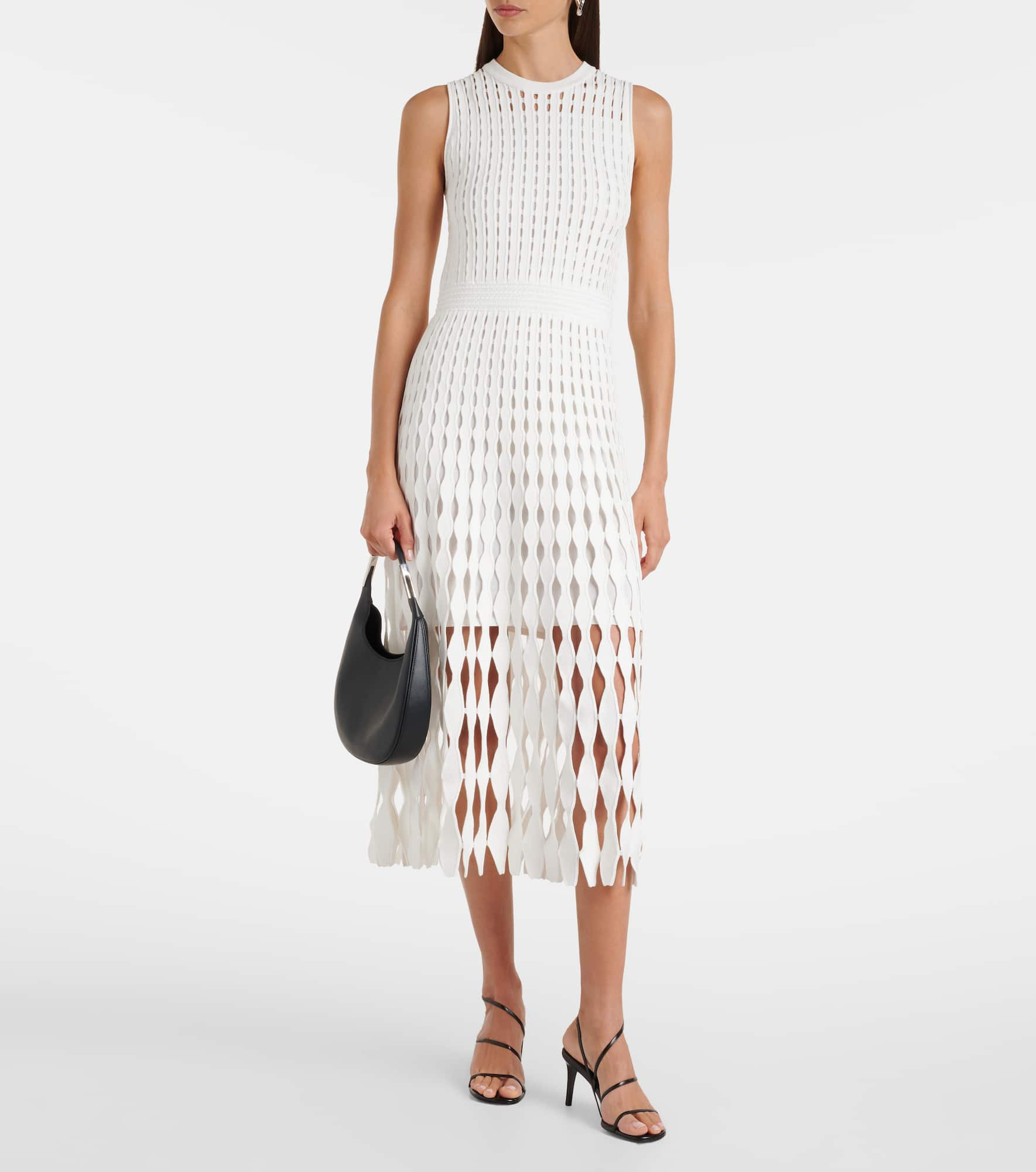 Zyla open-knit midi dress - 2