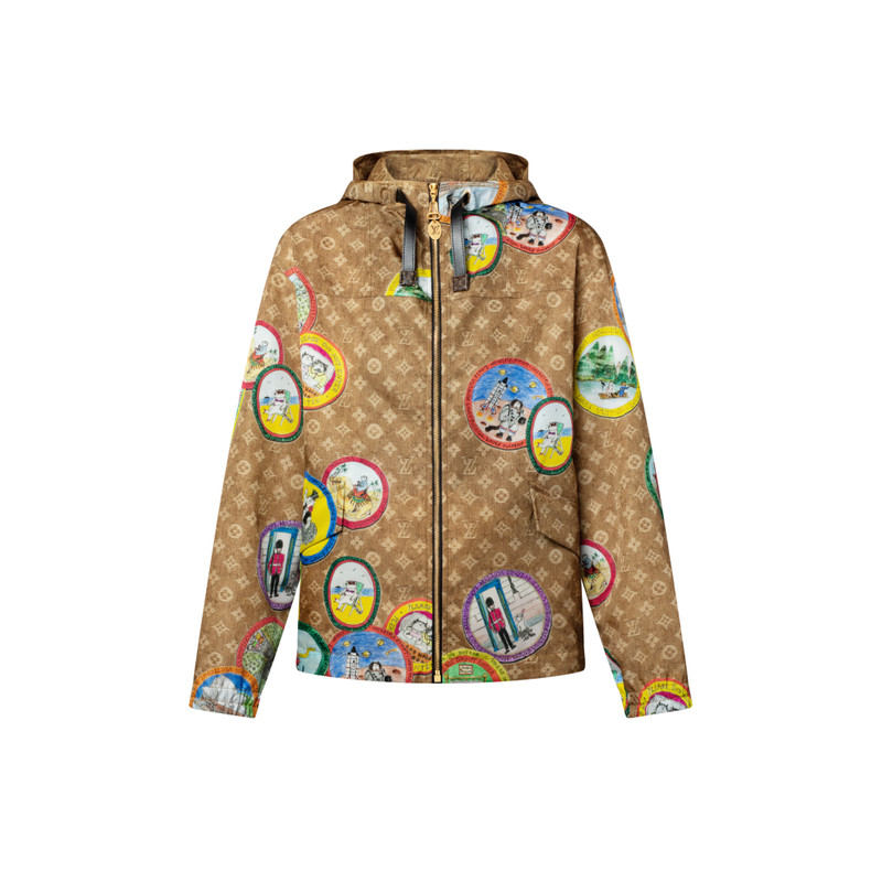 Monogram Cat Stamp Parka 1