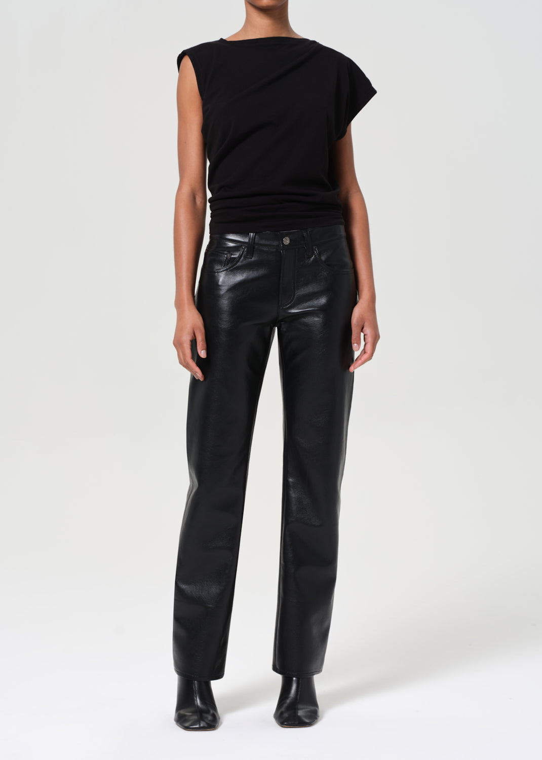 LOW RISE SLIM (RECYCLED LEATHER) IN DETOX - 2