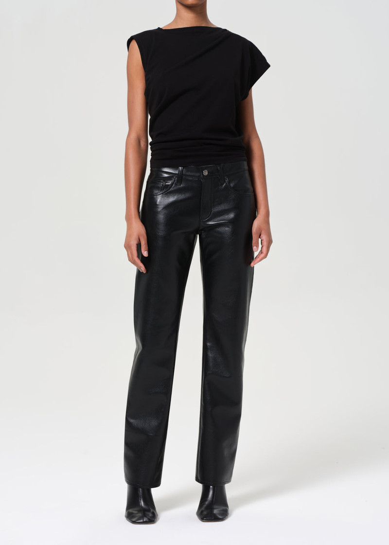 AGOLDE LOW RISE SLIM (RECYCLED LEATHER) IN DETOX outlook