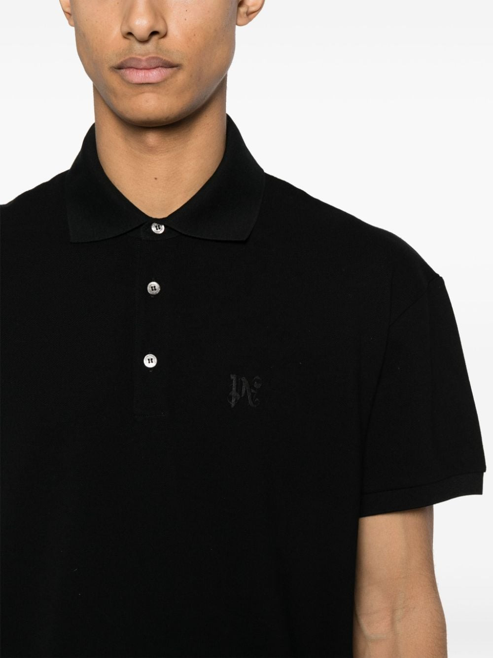 Palm Angels Men Short-Sleeved Polo Shirt - 4