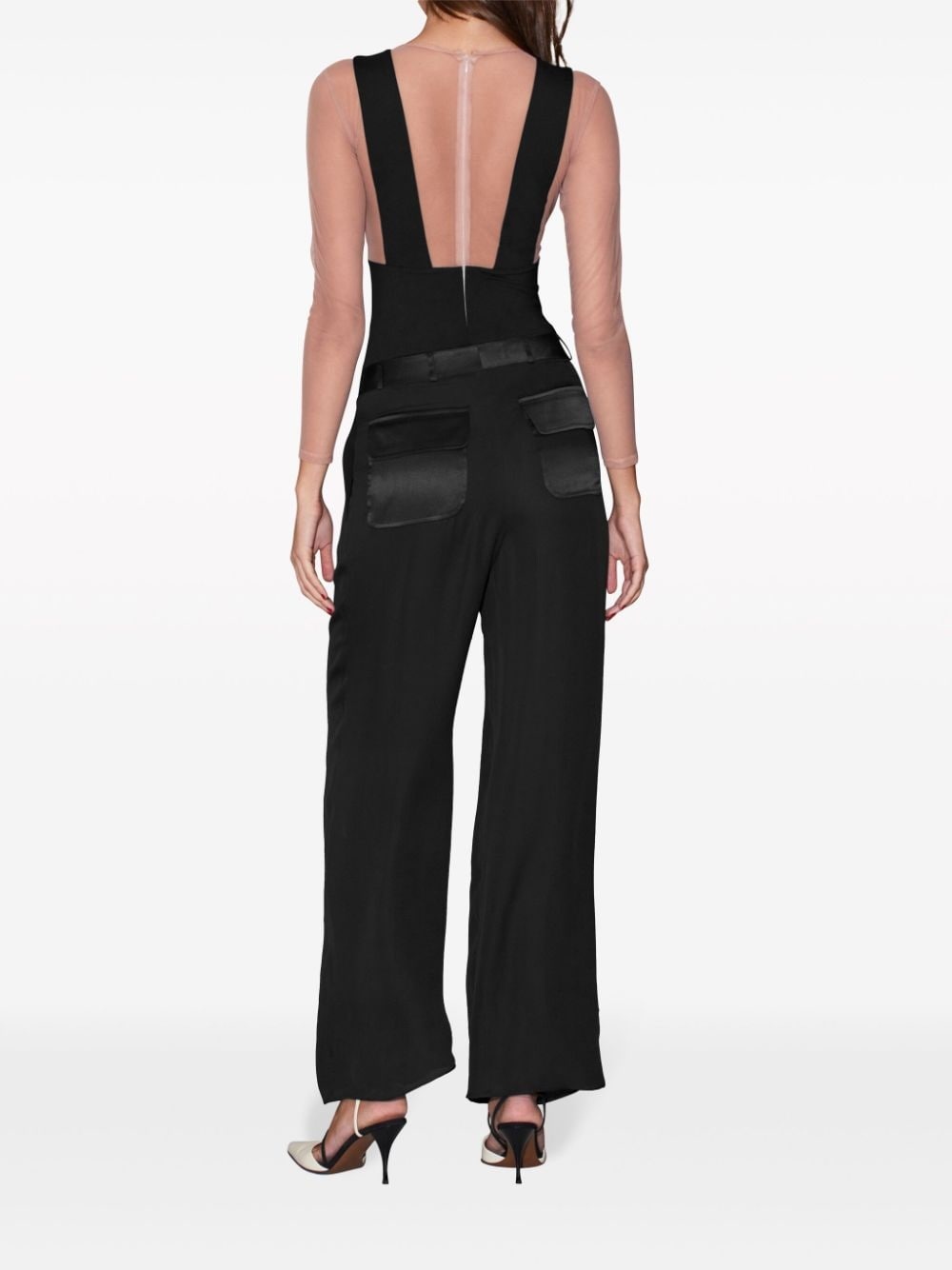suspender-print bodysuit - 3