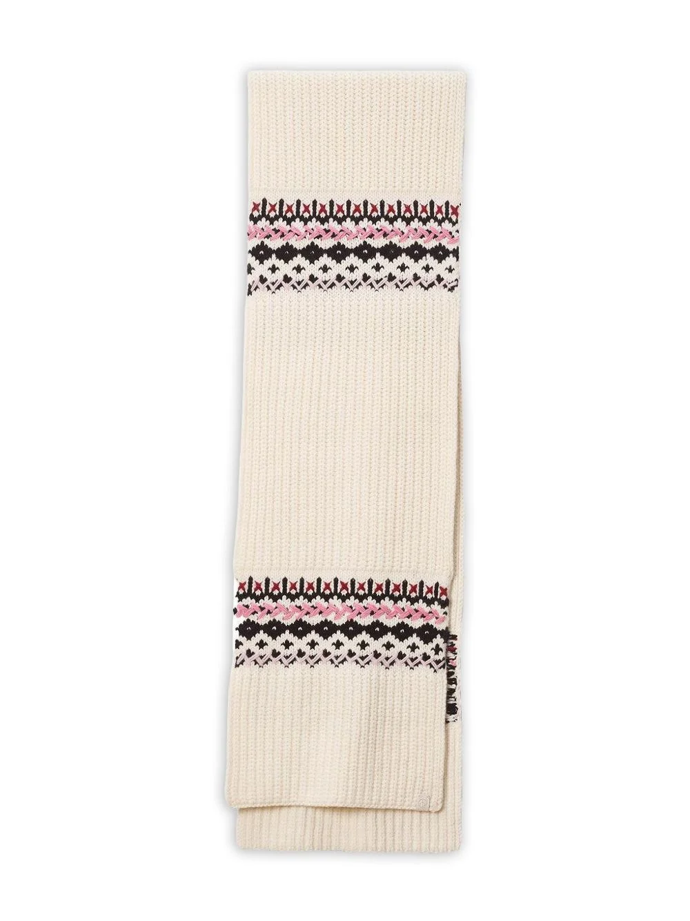 Leigh fair-isle ribbed scarf - 1