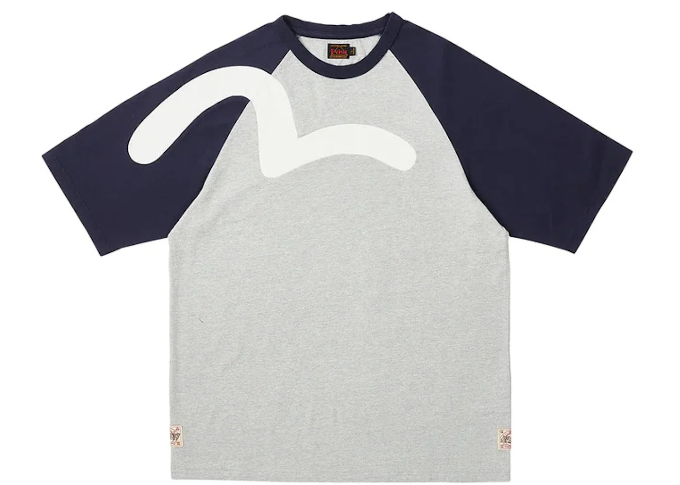 Palace x Evisu Seagull Raglan T-shirt Grey Marl - 1