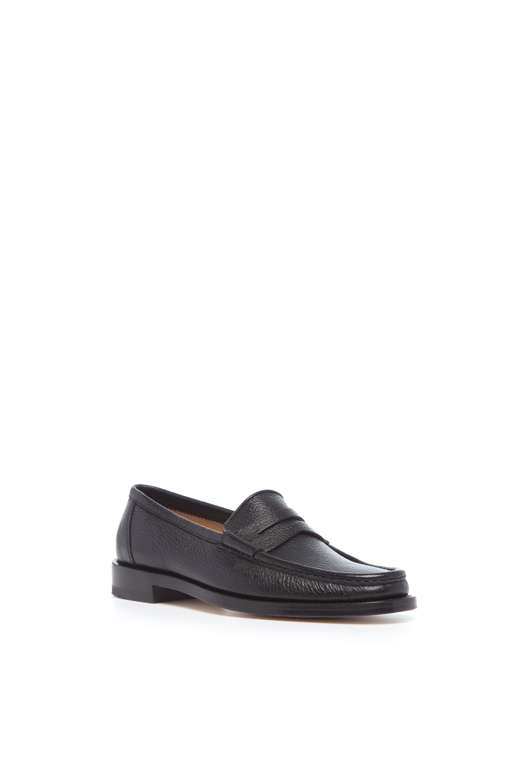 Pierre Loafer in Black Textured Leather - 2