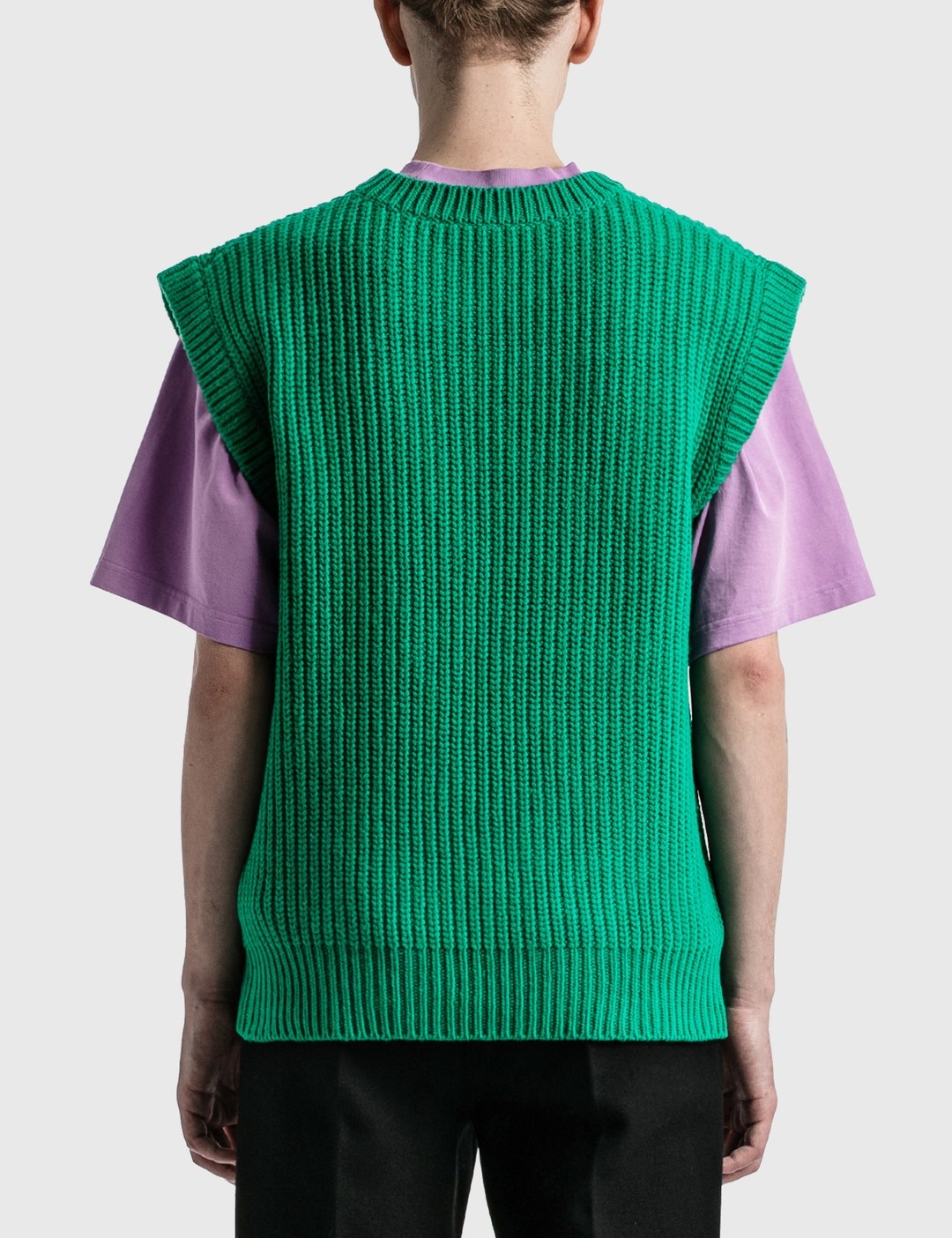 MULTI-LOGO SQUARE KNIT VEST - 4