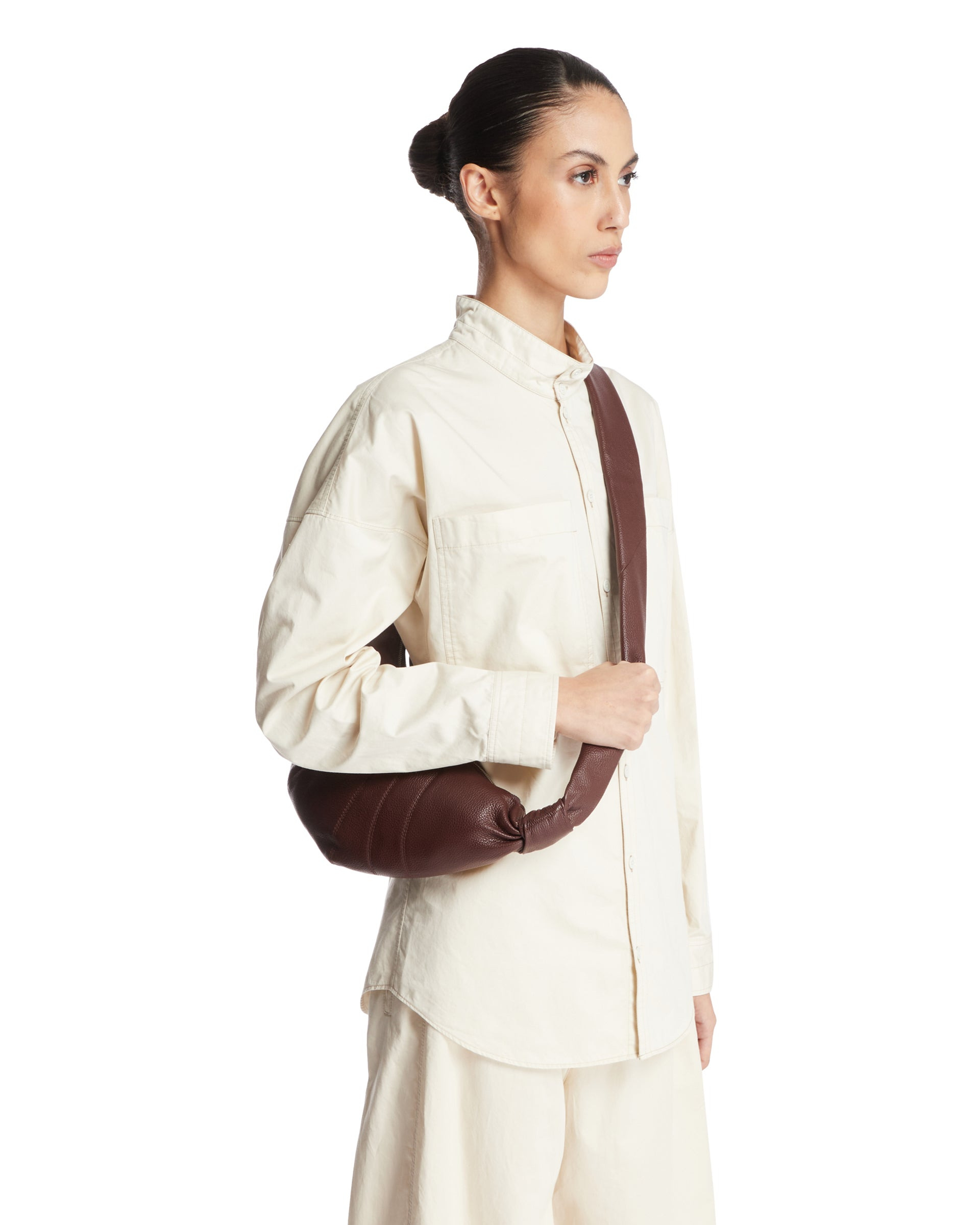 Brown Small Croissant Bag - 4