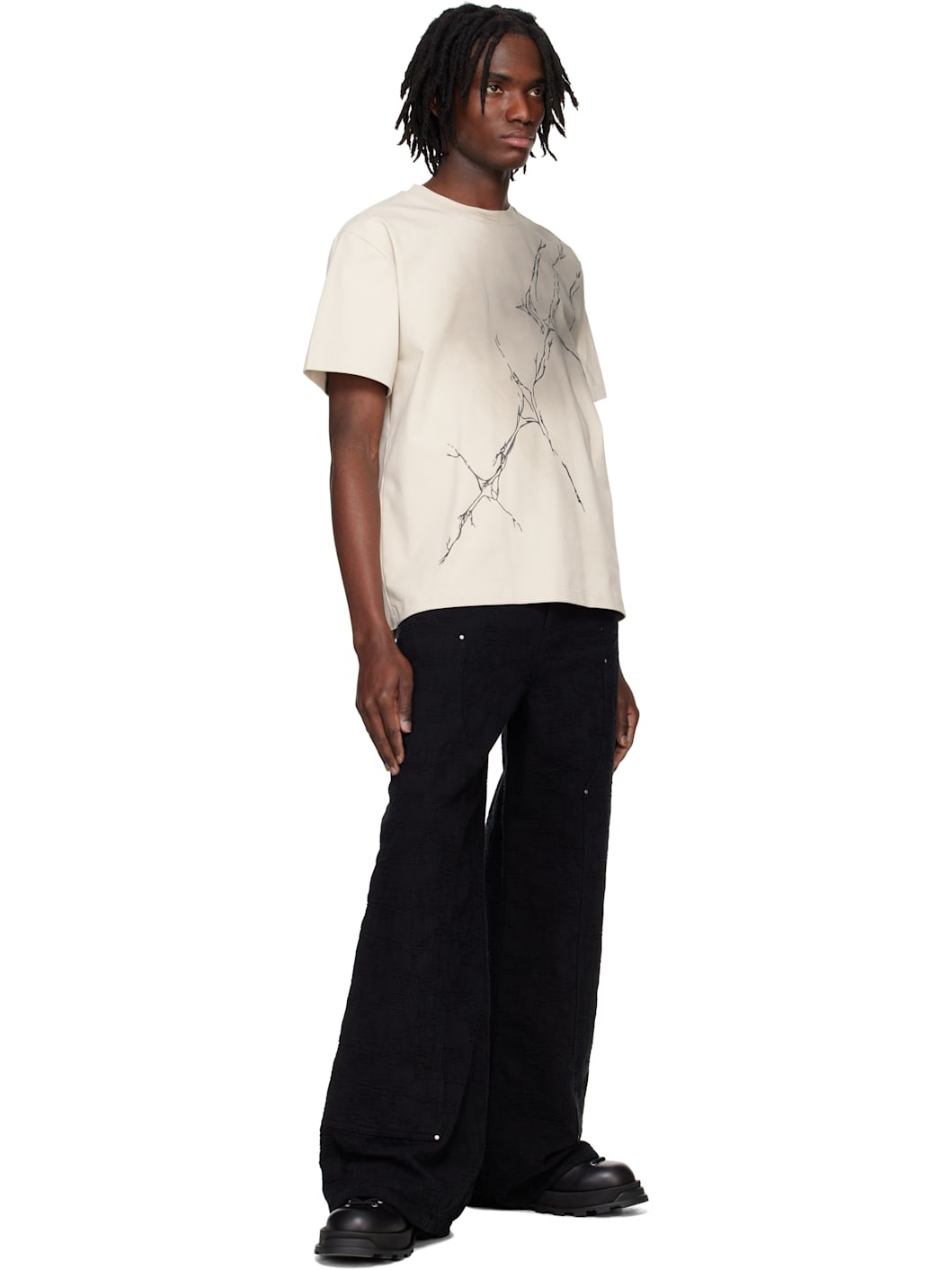 Beige Fluxus T-shirt - 4