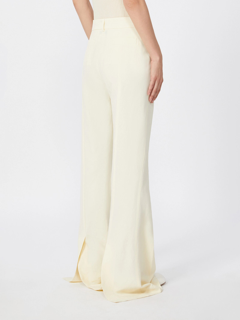 FRAGOLA Slim-fit flared trousers in viscose - IVORY 4