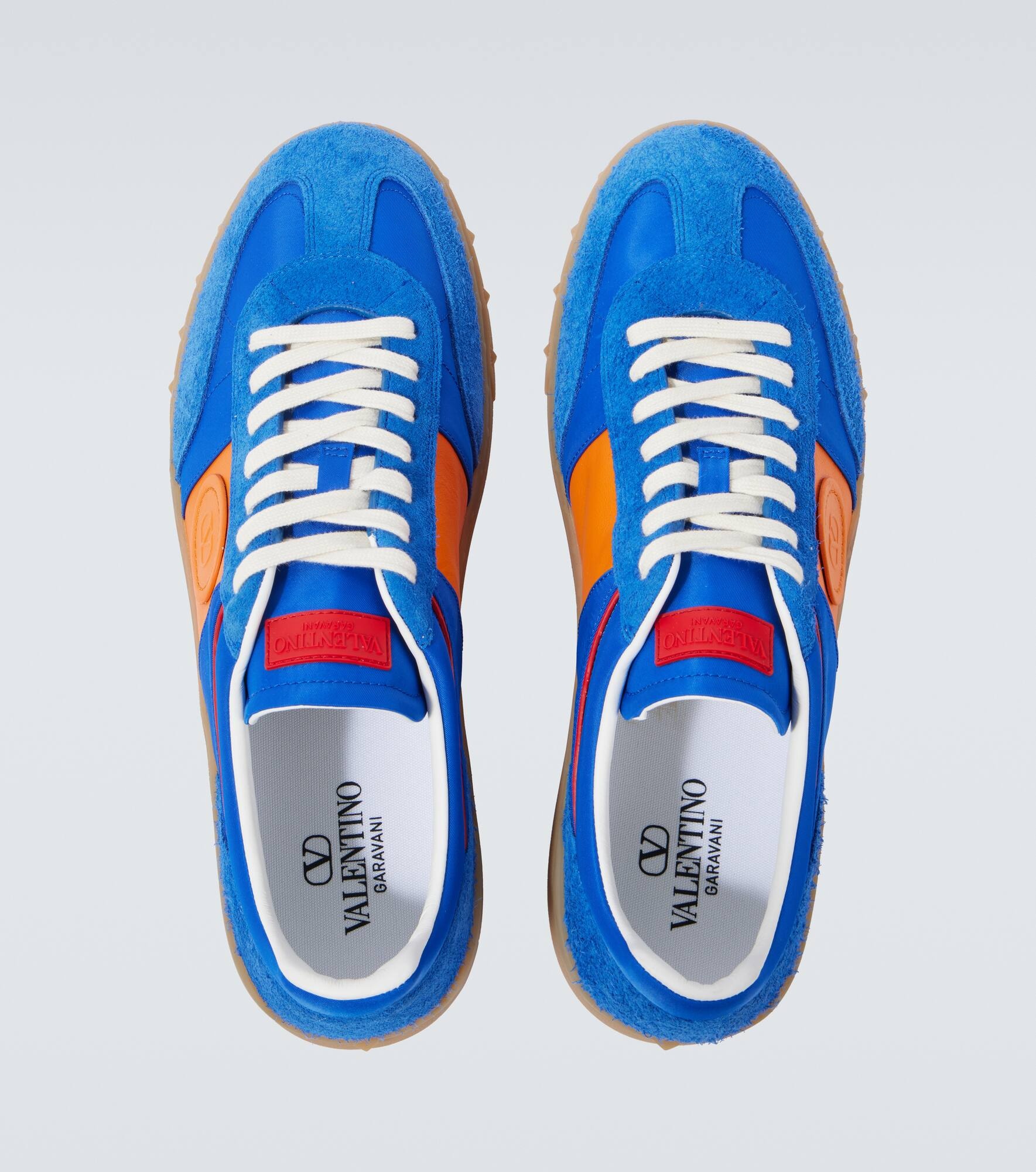 Upvillage leather-trimmed sneakers - 4