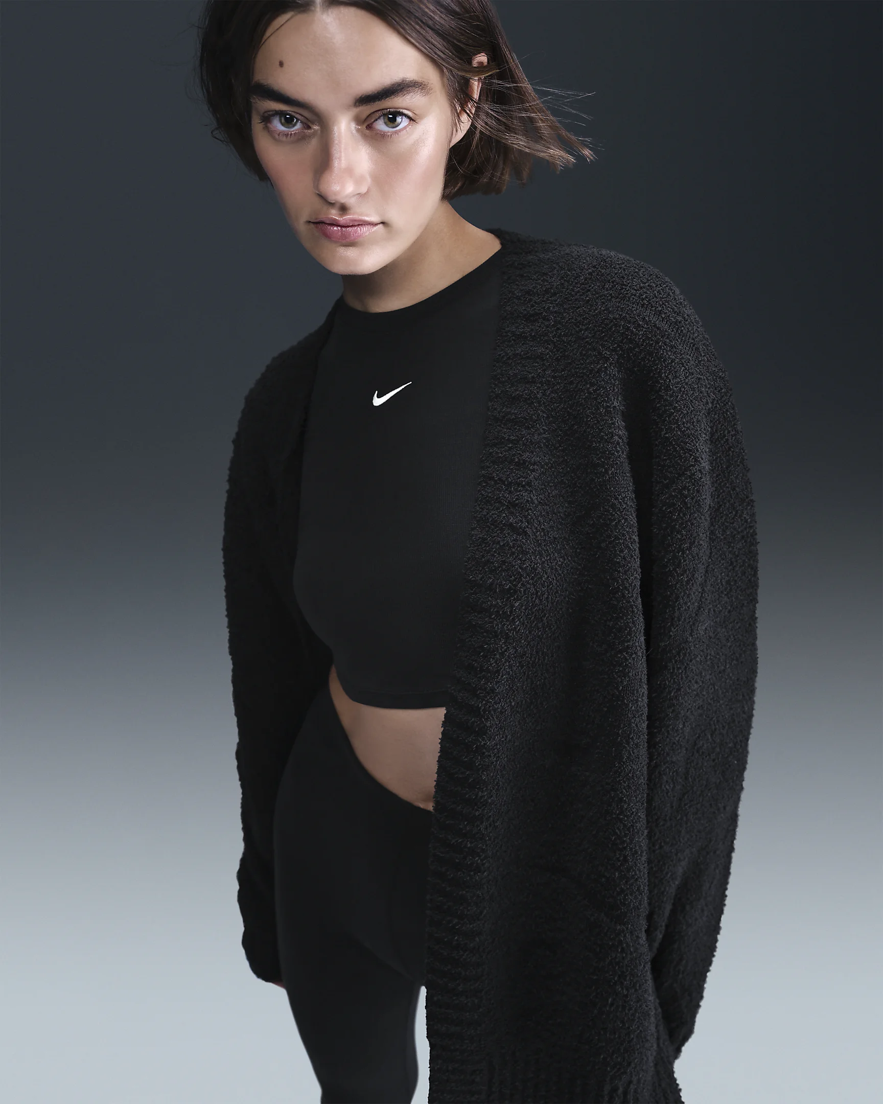 Nike Sportswear Phoenix Cozy Bouclé Women's Oversized Knit Cardigan - 1