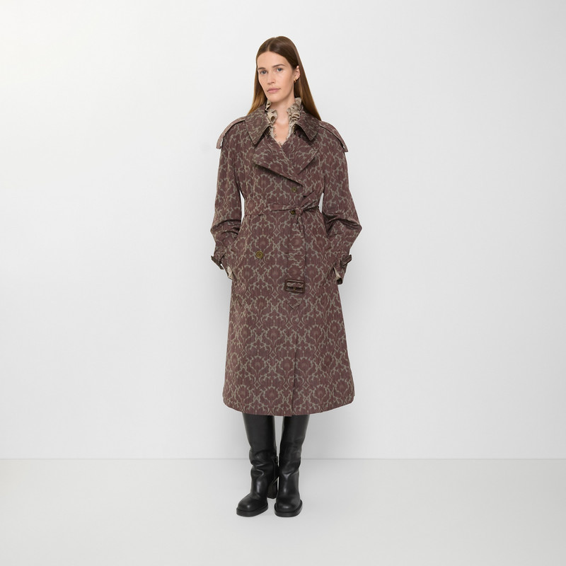 Long Baroque Viscose Blend Fitzrovia Trench Coat 4