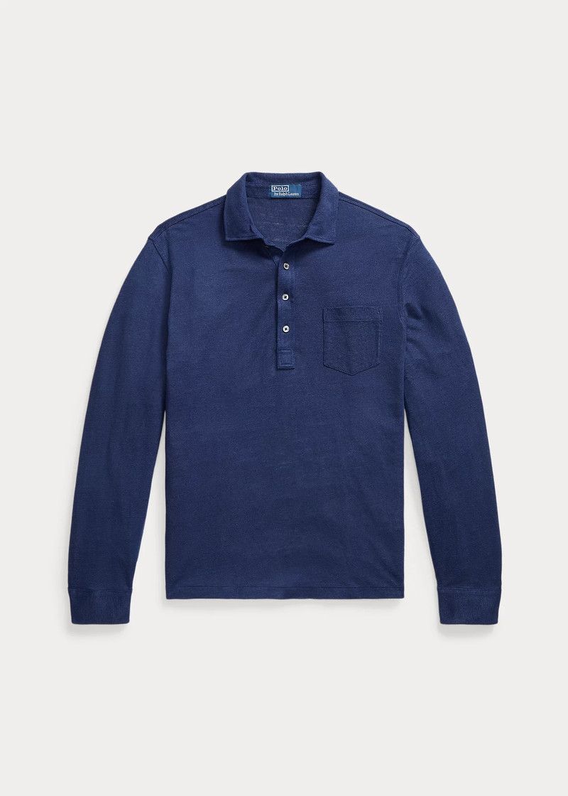 Linen Mesh Polo Shirt 1