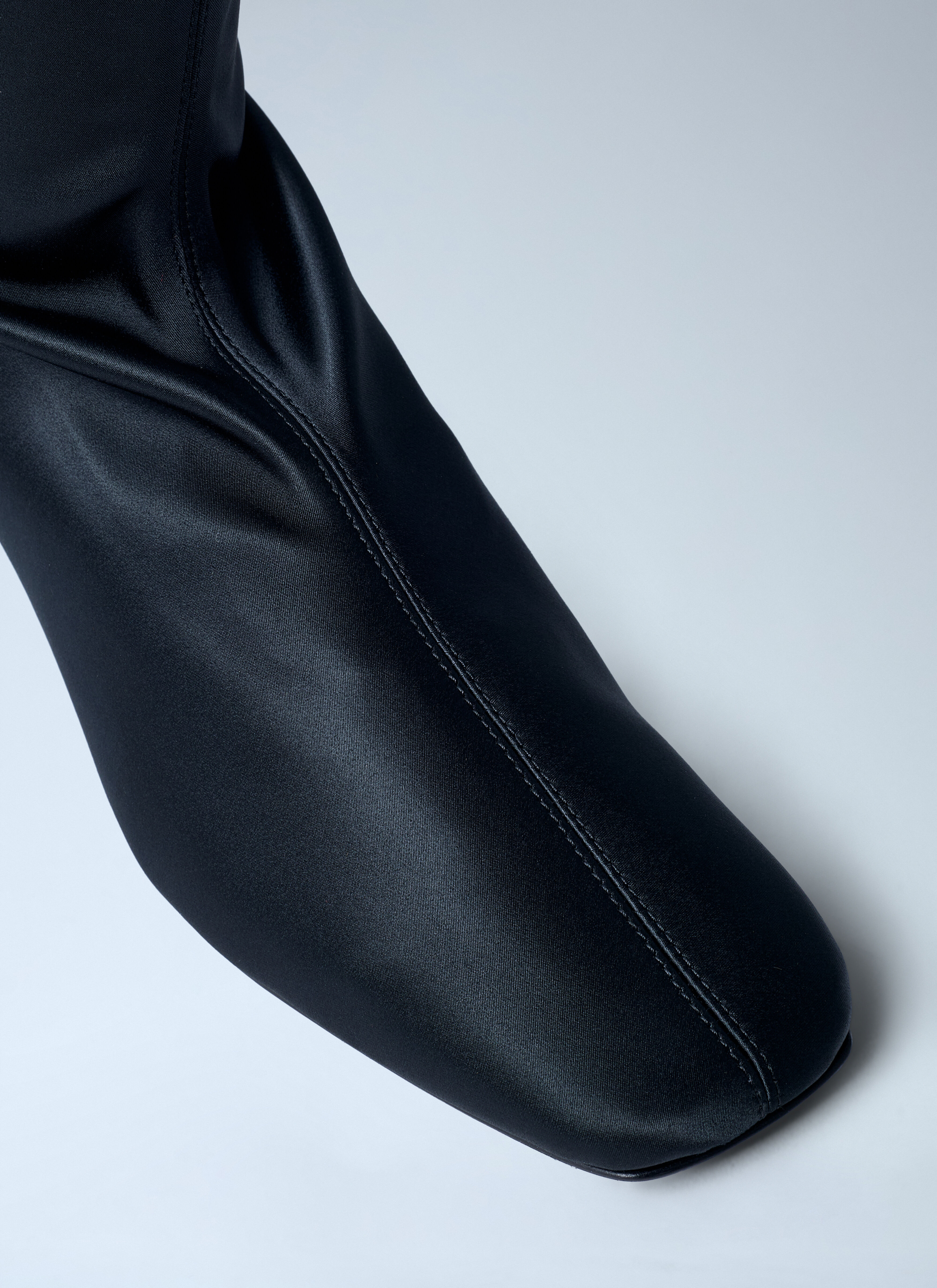 Satin Knee-High Boots - 3