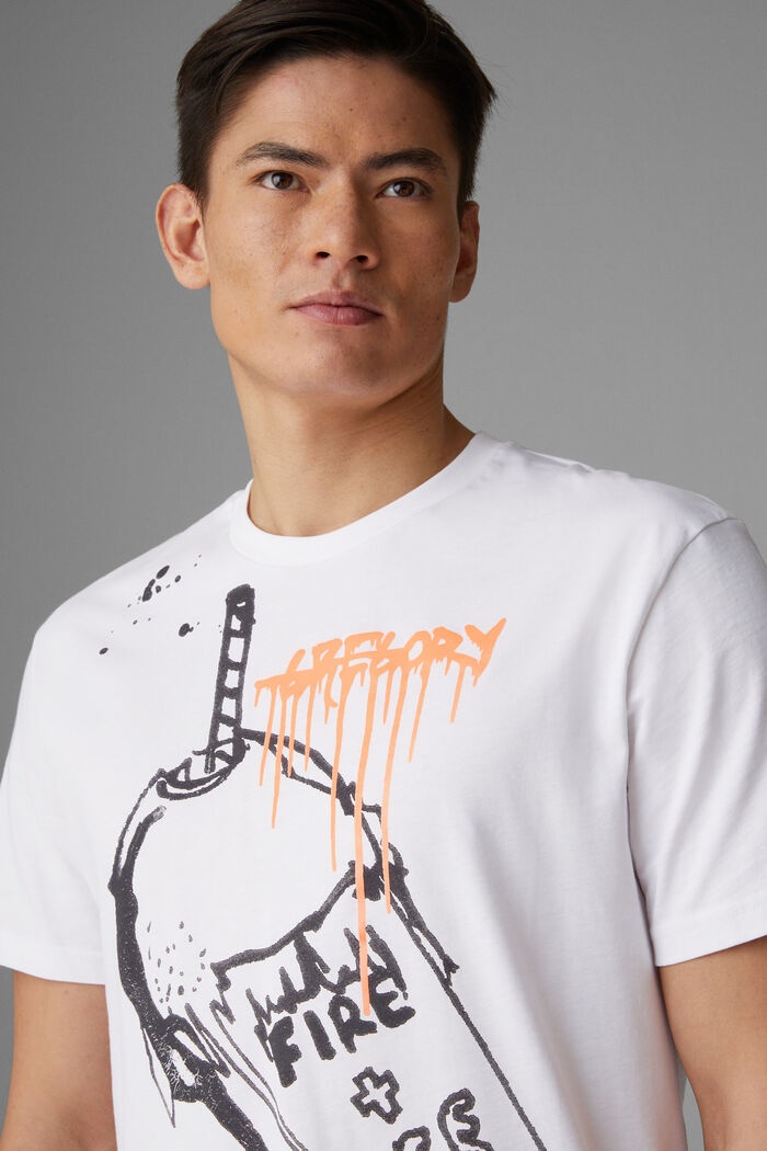 Mick T-shirt in White/Black - 4