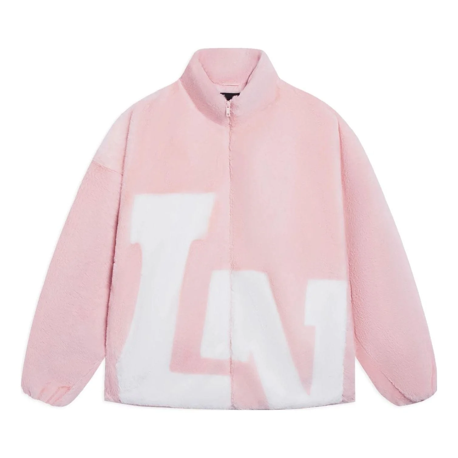 Li-Ning 큰 로고 극단 Fleece 재킷 '핑크 화이트' AFDSD61-6 - 1