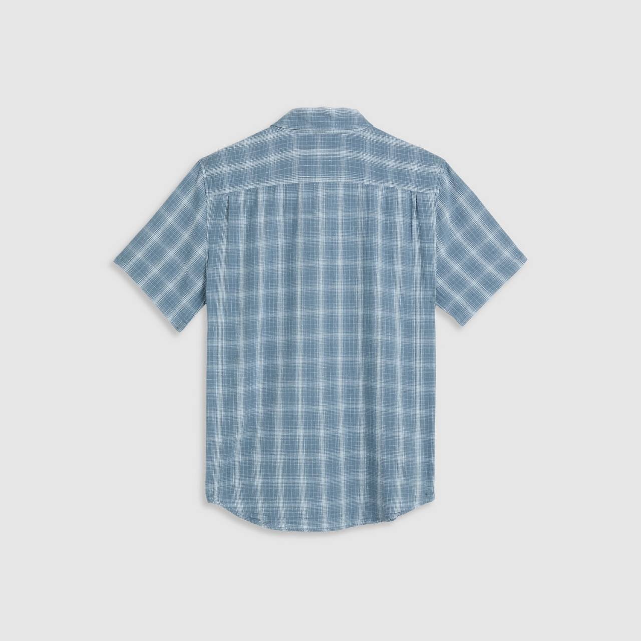 SHORT SLEEVE SUNSET COTTON LINEN ONE POCKET SHIRT - 6
