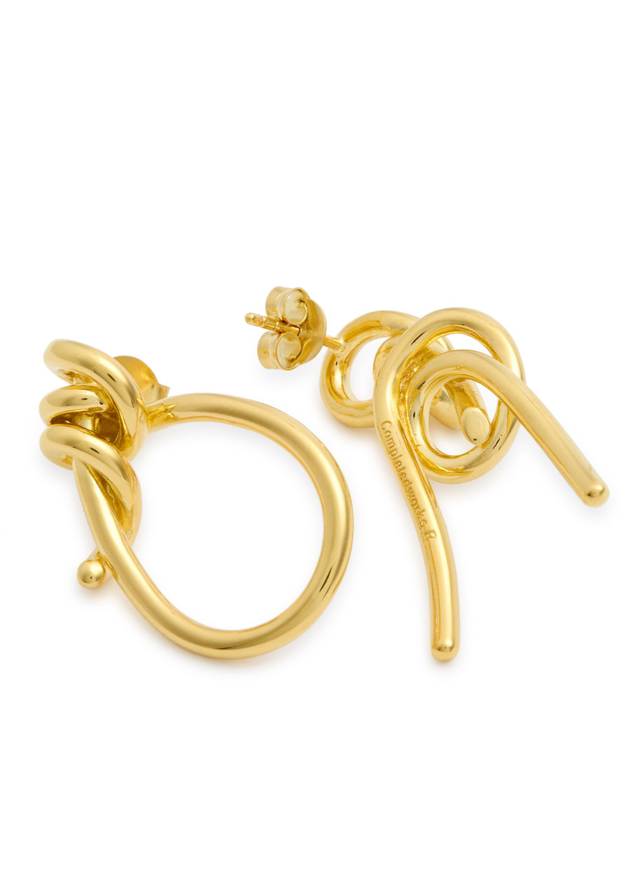 Completedworks Thread II Asymmetric 18kt Gold Vermeil Earrings - 4