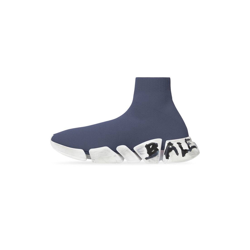 BALENCIAGA speed 2.0 graffiti recycled knit sneaker outlook