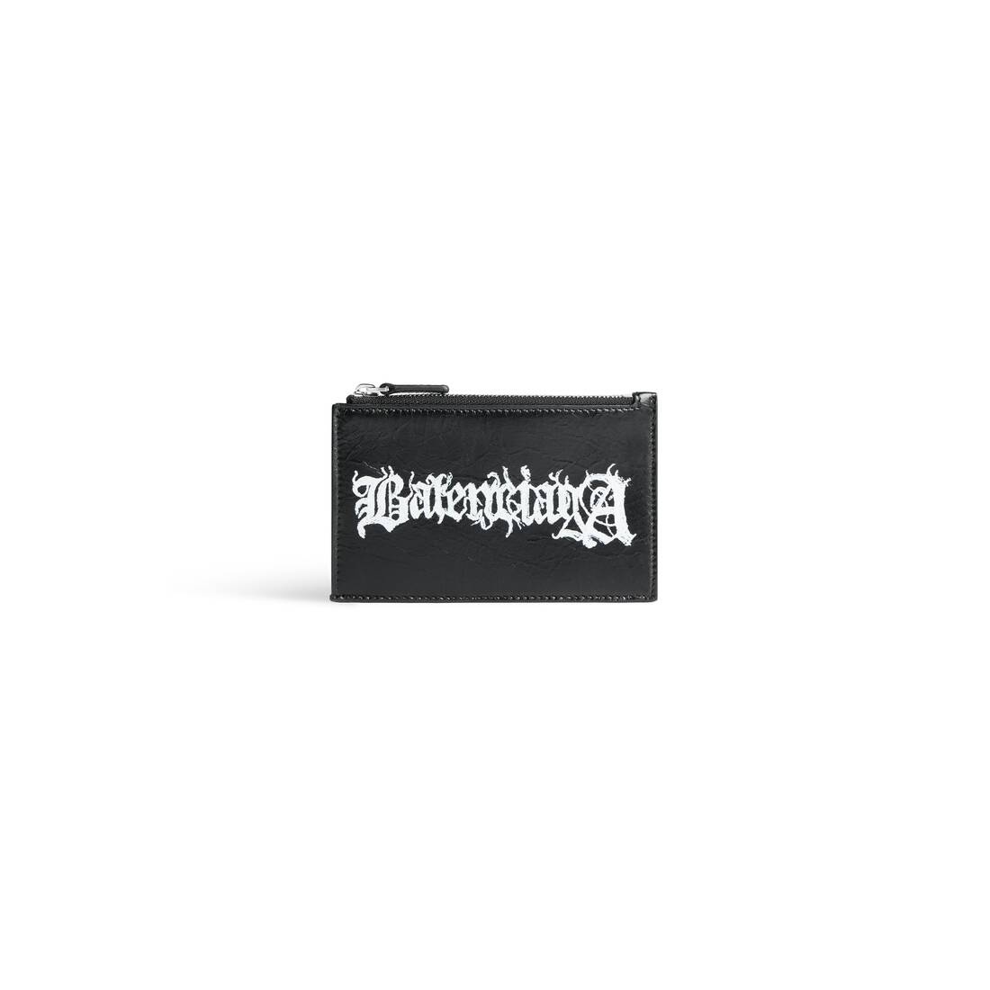 Men's Cash Large Long Coin And Card Holder Diy Metal  in Black/white - 1