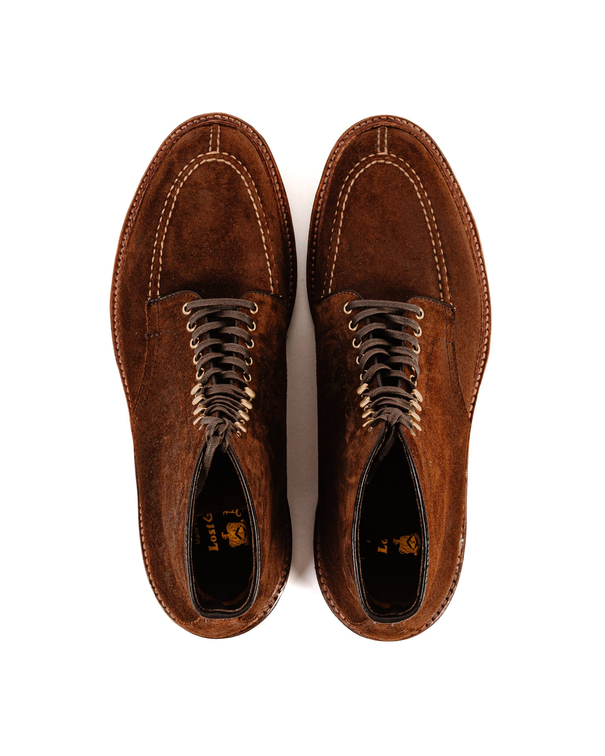 Norwegian Front Blucher Boot Reverse Tobacco Chamois with Commando Sole G1901HC - 4
