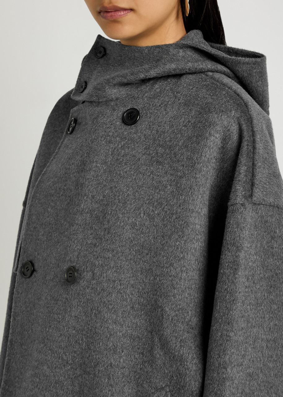 JW Anderson Double-breasted Hooded Wool pea Coat - 5
