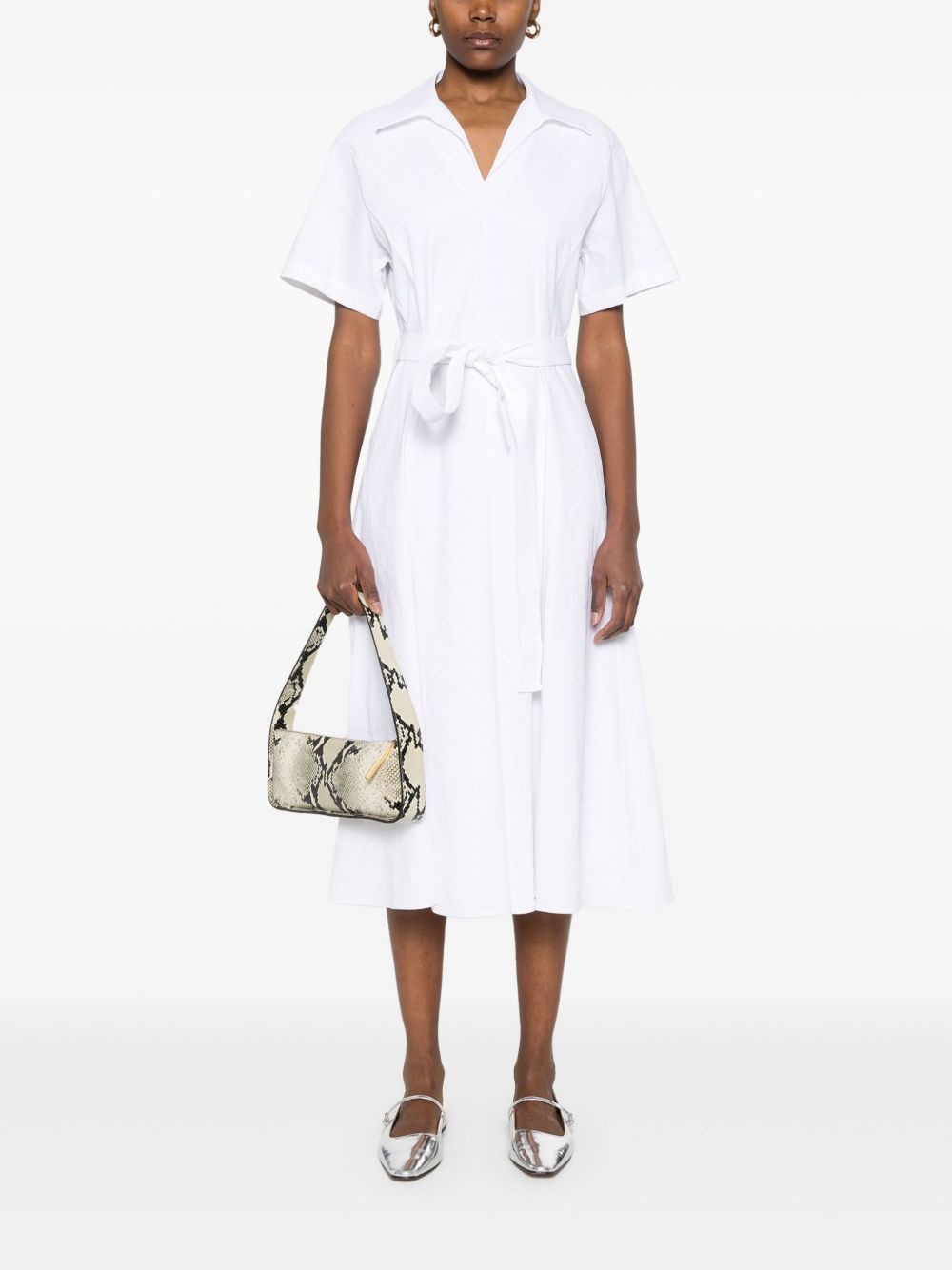 short-sleeve midi dress - 2
