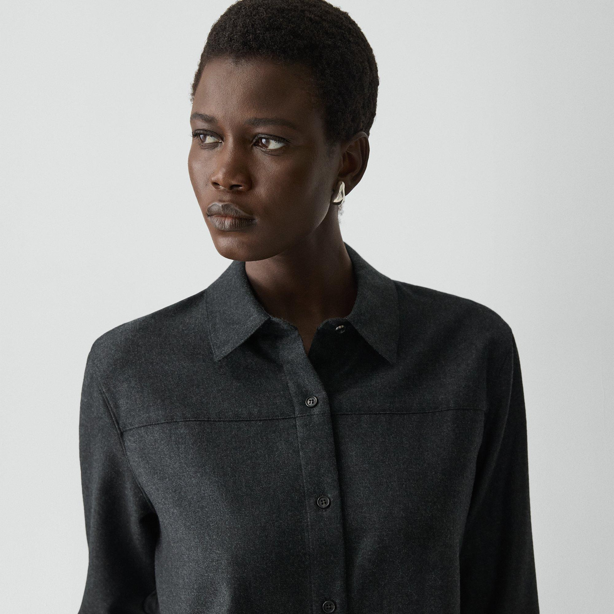 Boxy Shirt in Sleek Flannel - 5