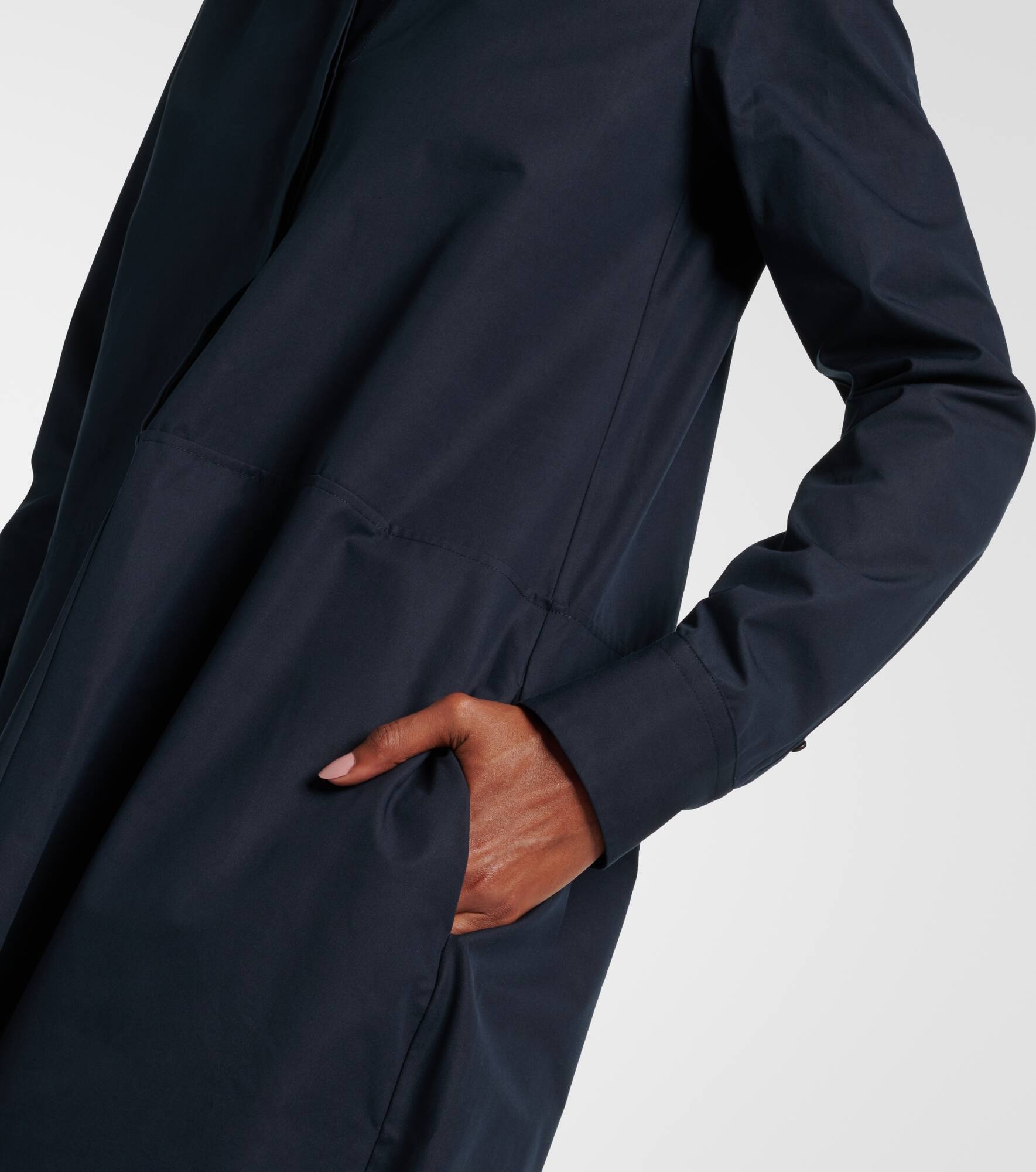 Gathered cotton poplin shirt dress - 5