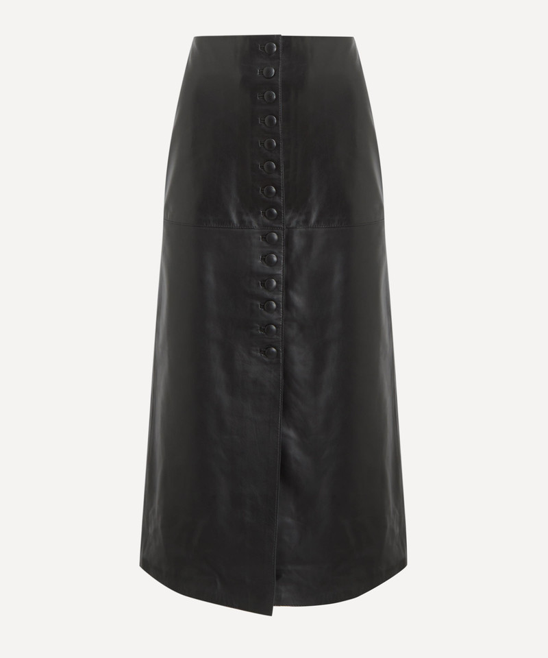 Maha Leather Midi Skirt 1