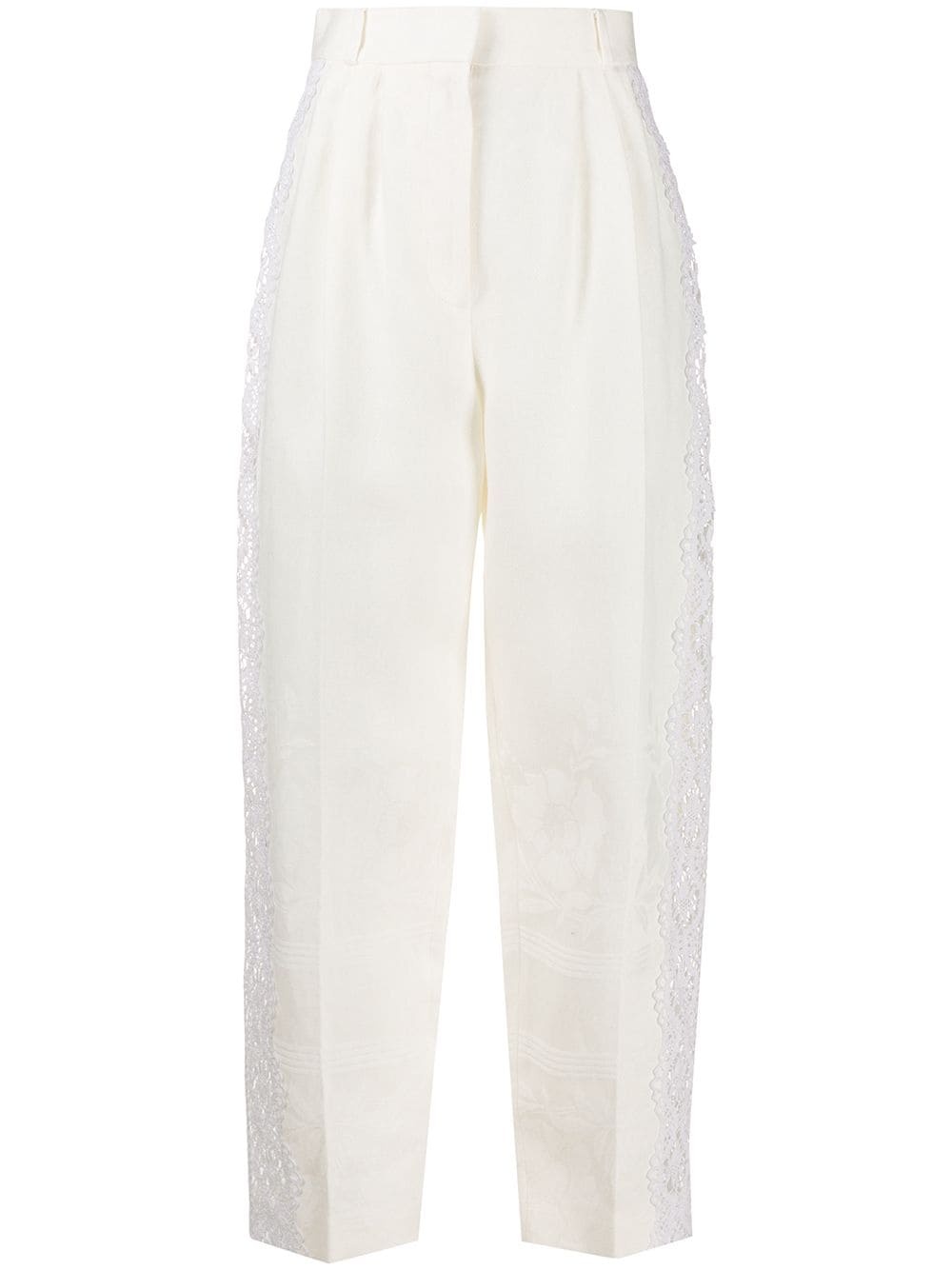 cropped palazzo trousers - 1