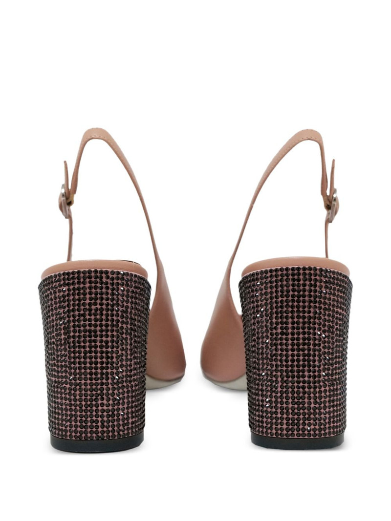rhinestone-embellished slingback pumps 3