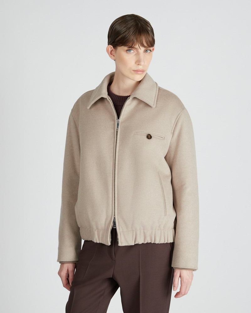 SLOWEAR Wool and cashmere Primo bomber jacket outlook