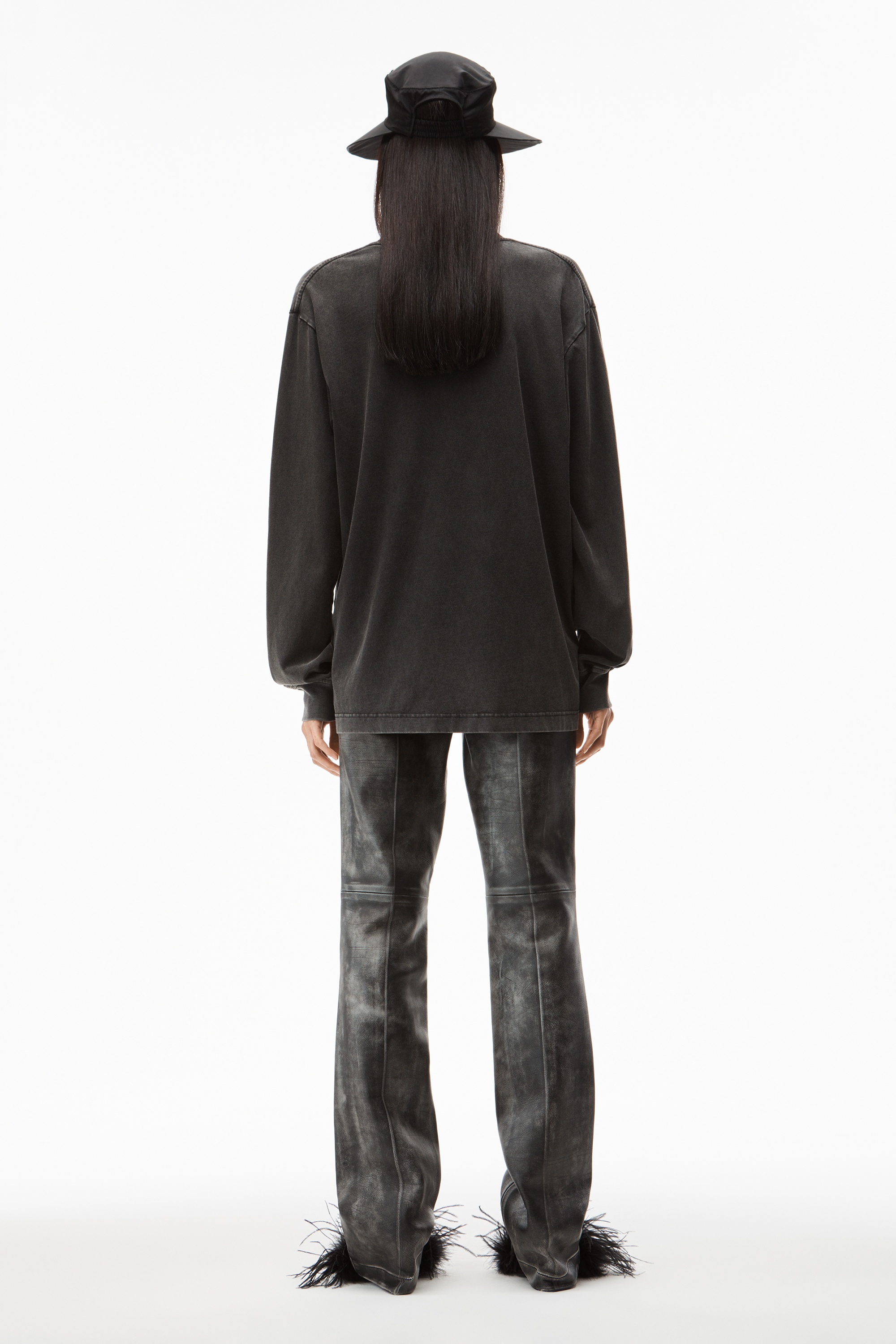 LONG-SLEEVE TEE IN ACID WASH COTTON - 4