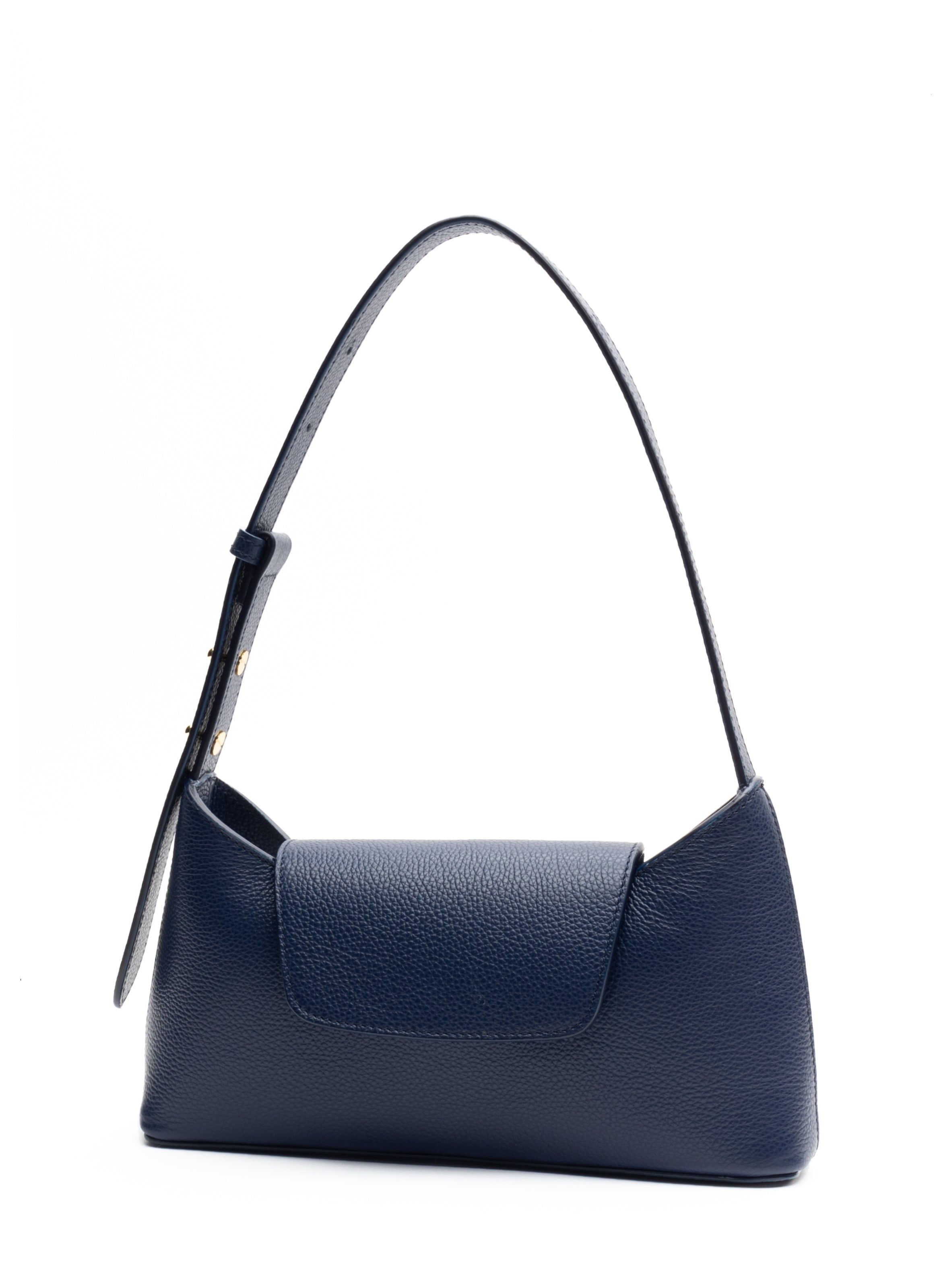 Envelope Pebbled Leather Navy - 2