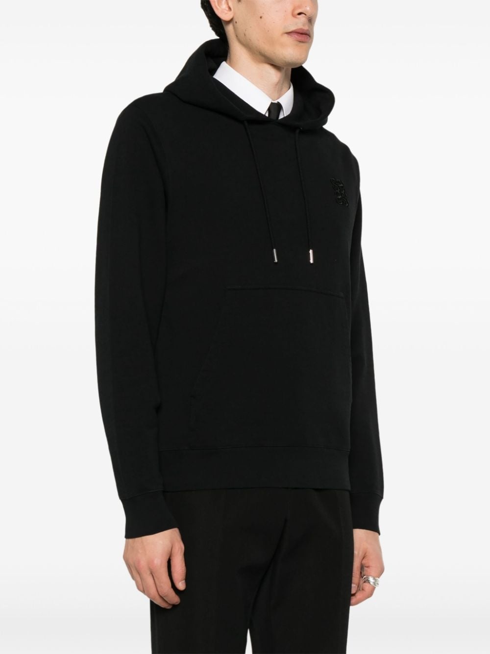 logo-embroidered hoodie - 3