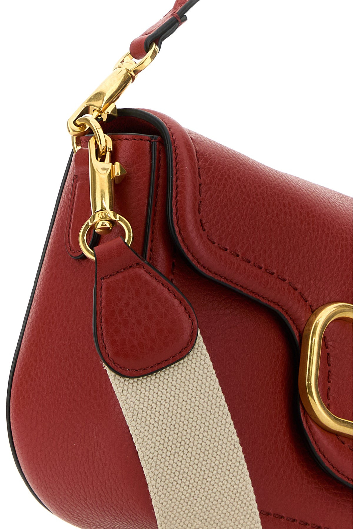 Red leather Alltime shoulder bag - 4