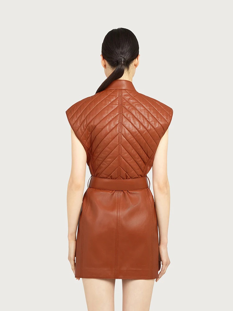 SLEEVELESS NAPPA DRESS - 4