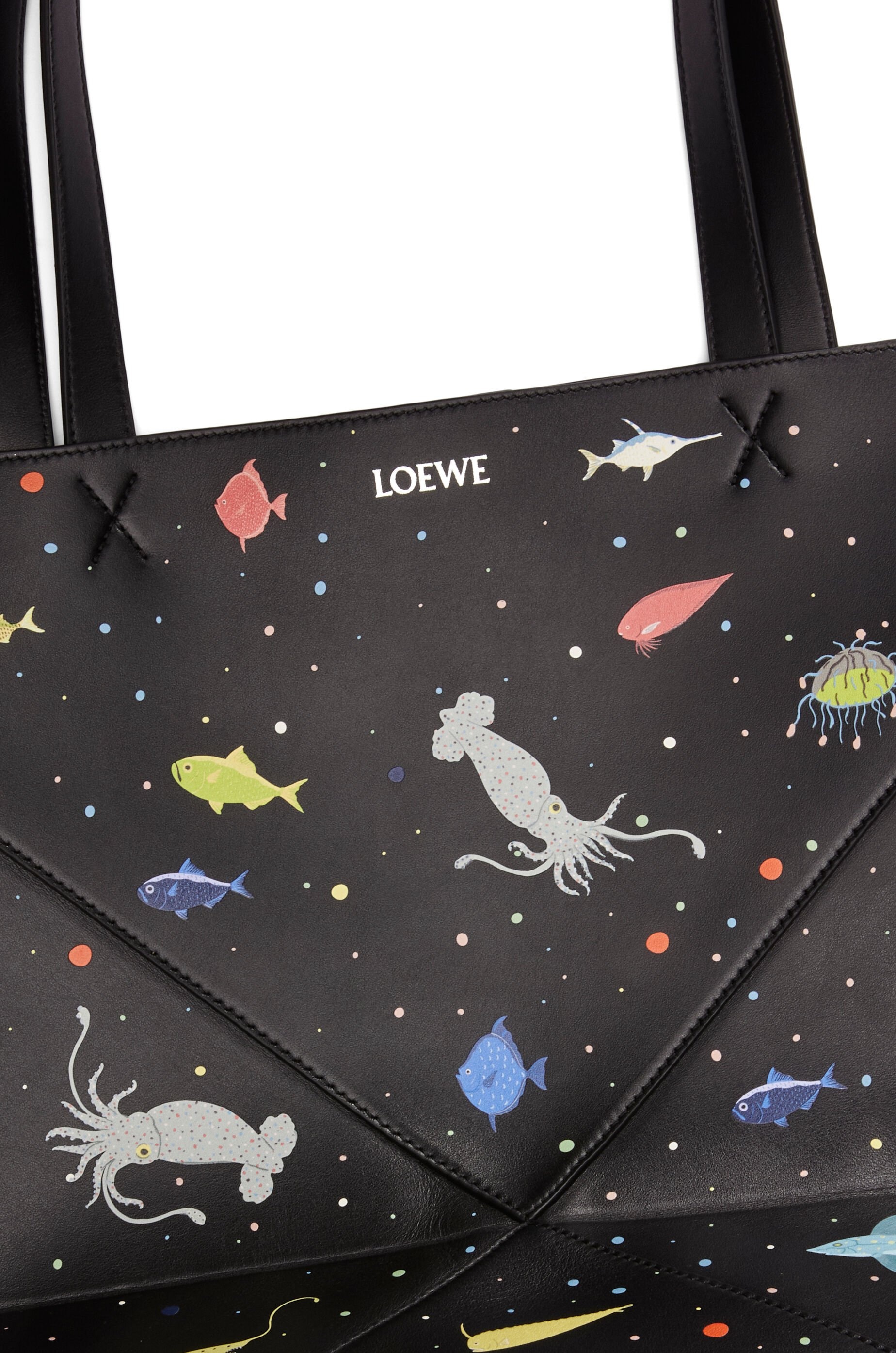 Deep Sea XL Puzzle Fold tote in shiny calfskin - 8