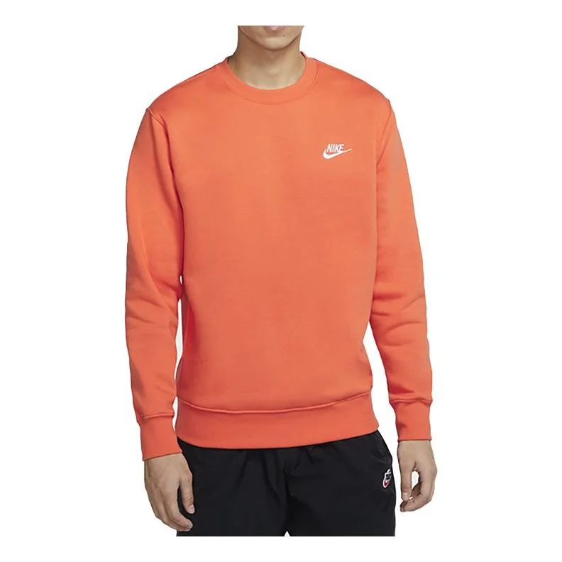 Nike Sportswear Club Sports Round Neck Fleece Solid Color Red BV2663-837 - 1