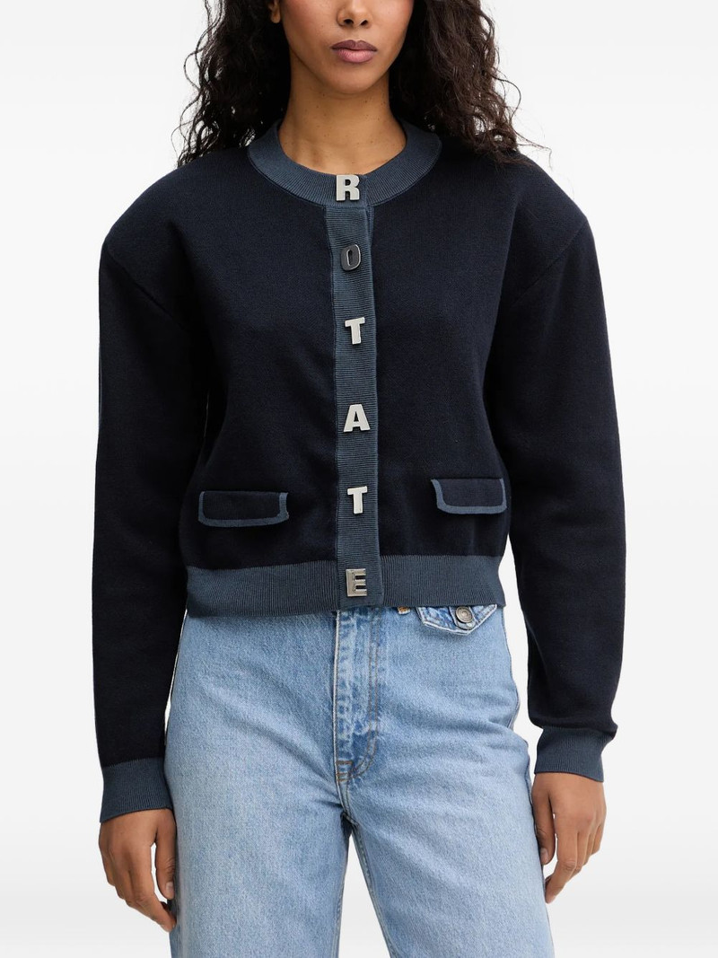 letter-embellishment cardigan 1