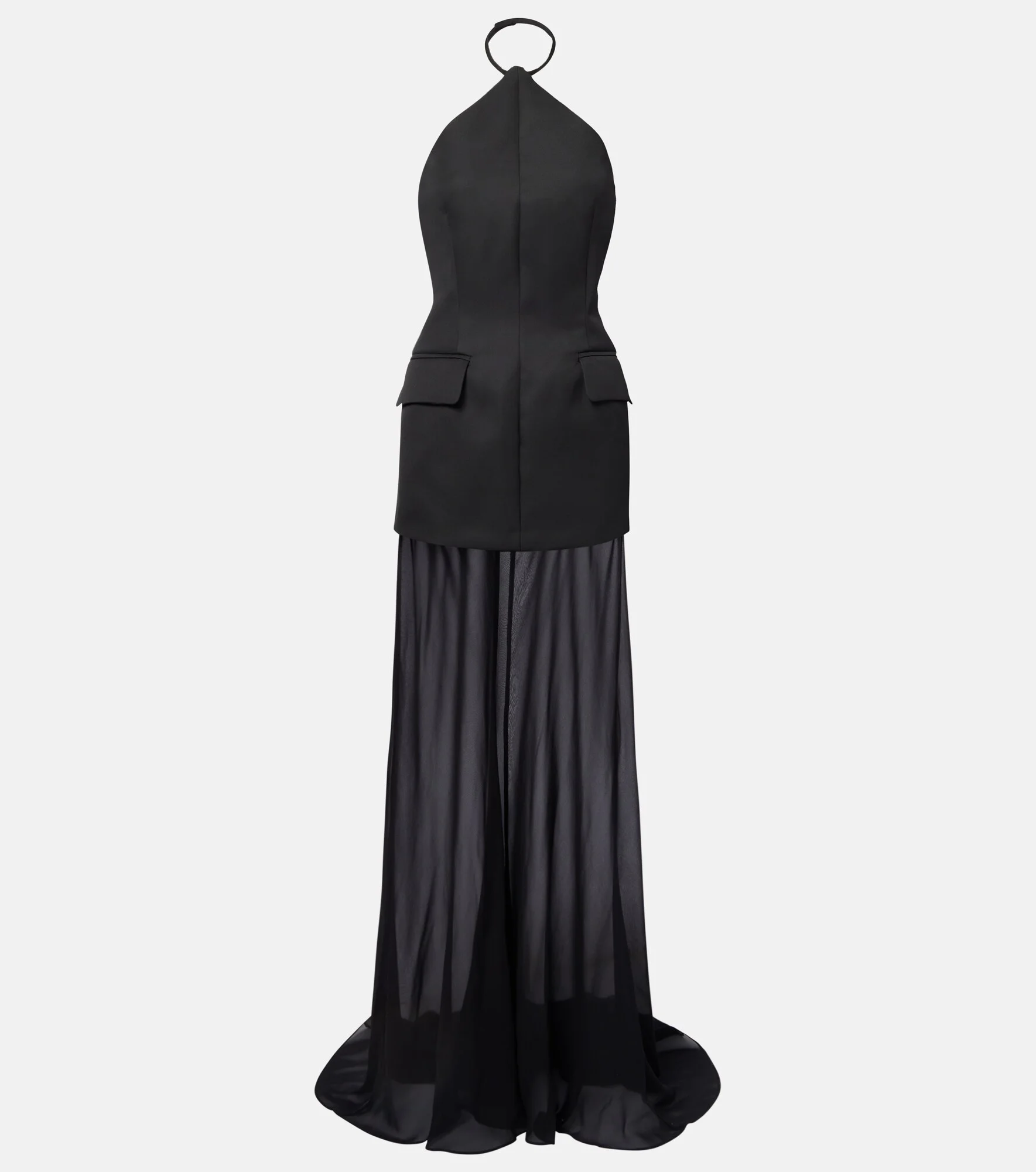Pinne silk-trimmed maxi dress - 1