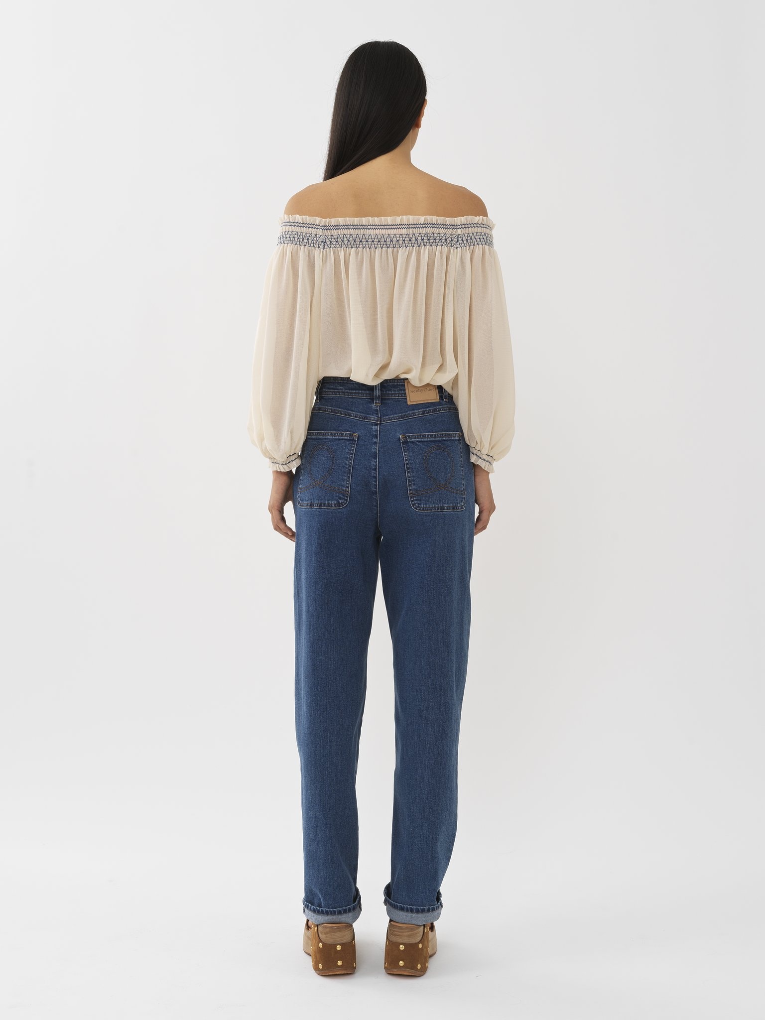 TAPERED DENIM PANTS - 5